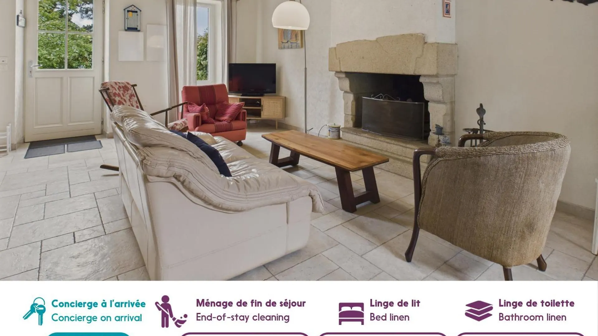 Дом отдыха Maison Bretonne Pour 4 Adultes Et 3 Enfants Сен-Жильда-де-Рюи